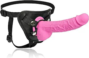 Realistic Liquid Silicone Strap On Dildo with Adjustable Harness Kit
