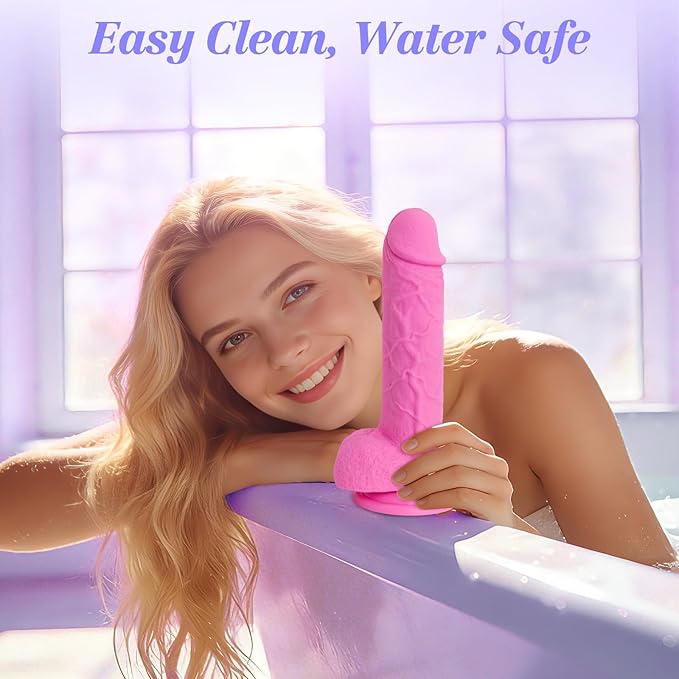 Realistic Liquid Silicone Strap On Dildo with Adjustable Harness Kit
