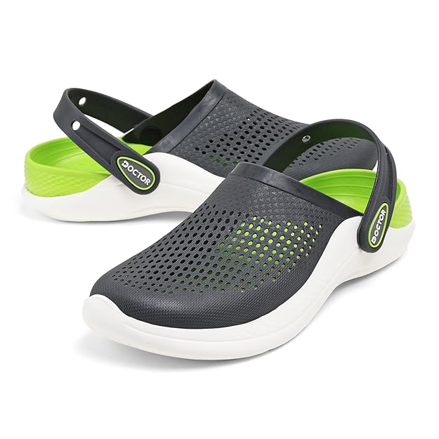 Men EVA Clogs with Adjustable Back Strap | Lightweight Cushioned Footbed | Anti-Slip Sole | Everyday Wear Indoor & Outdoor Sandals for Men